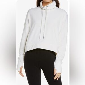 Sweaty Betty Harmonise Luxe Cream Hoodie Sweatshirt